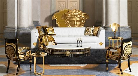 versace homeware collection|Versace living room furniture.